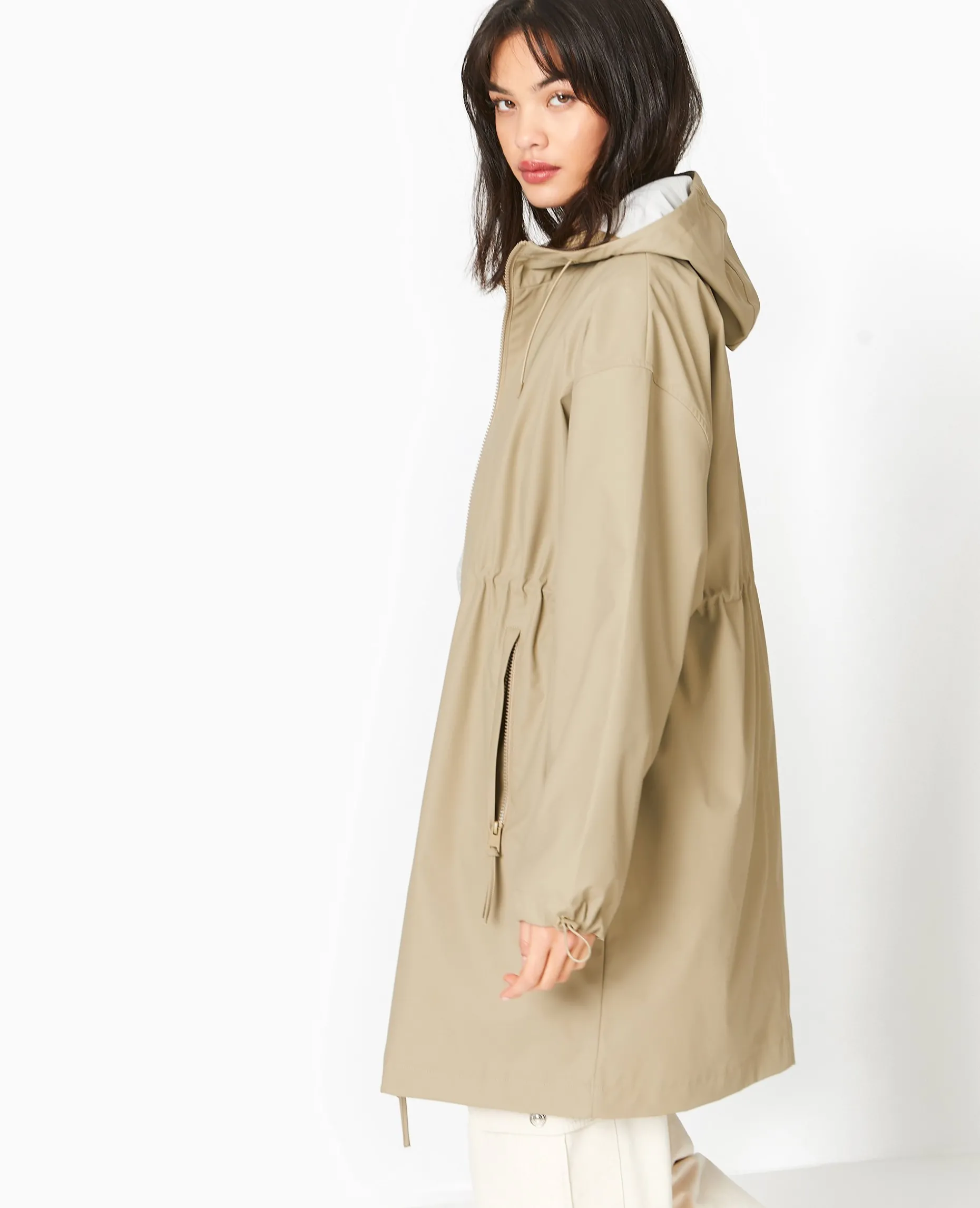 Manteau De Pluie Avec Capuche - Vert Kaki