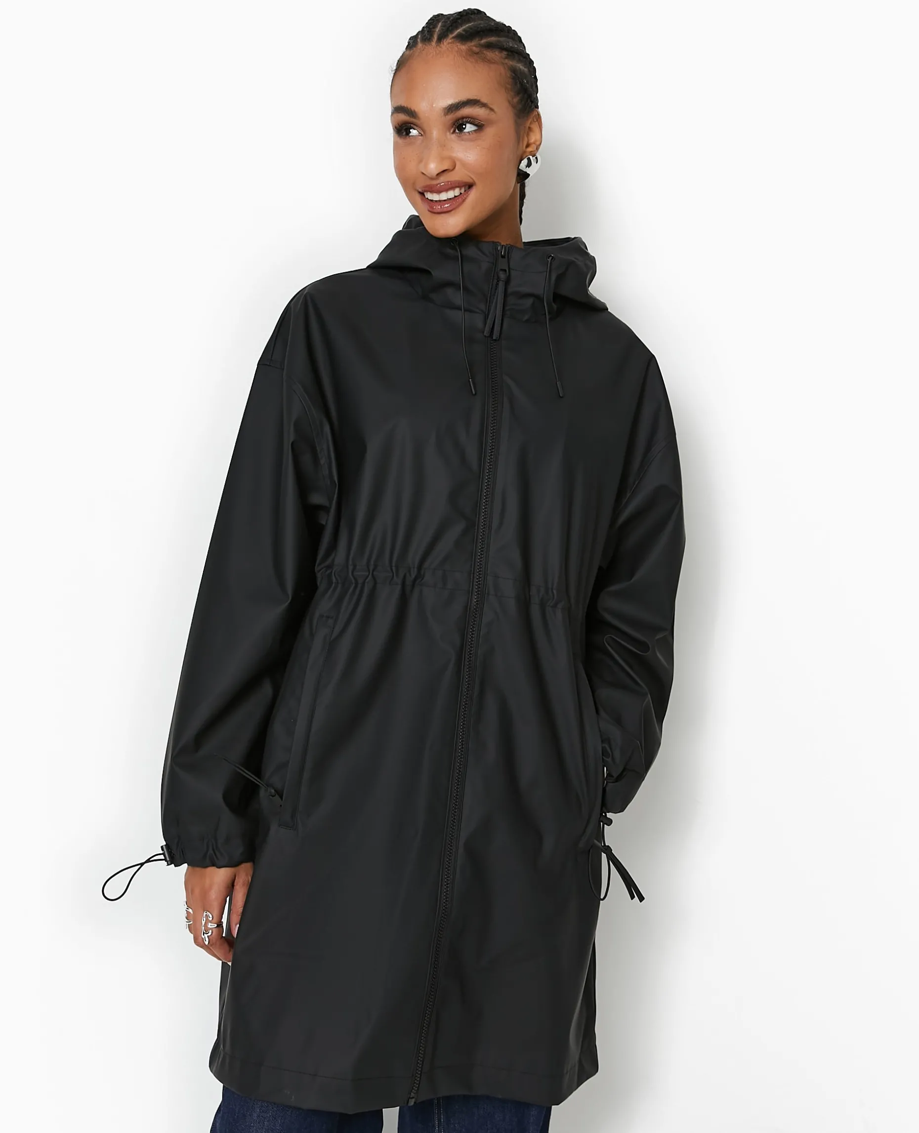 Manteau De Pluie Avec Capuche - Noir