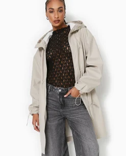 Manteau De Pluie Avec Capuche - Beige