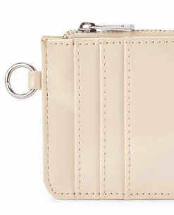 Mini Porte-monnaie Effet Cuir Verni - Blanc