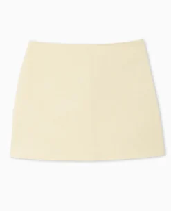 Mini-jupe Taille Basse - Beige