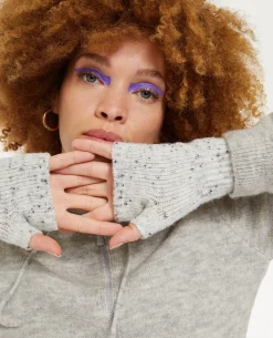 Mitaines En Tricot - Bleu Clair