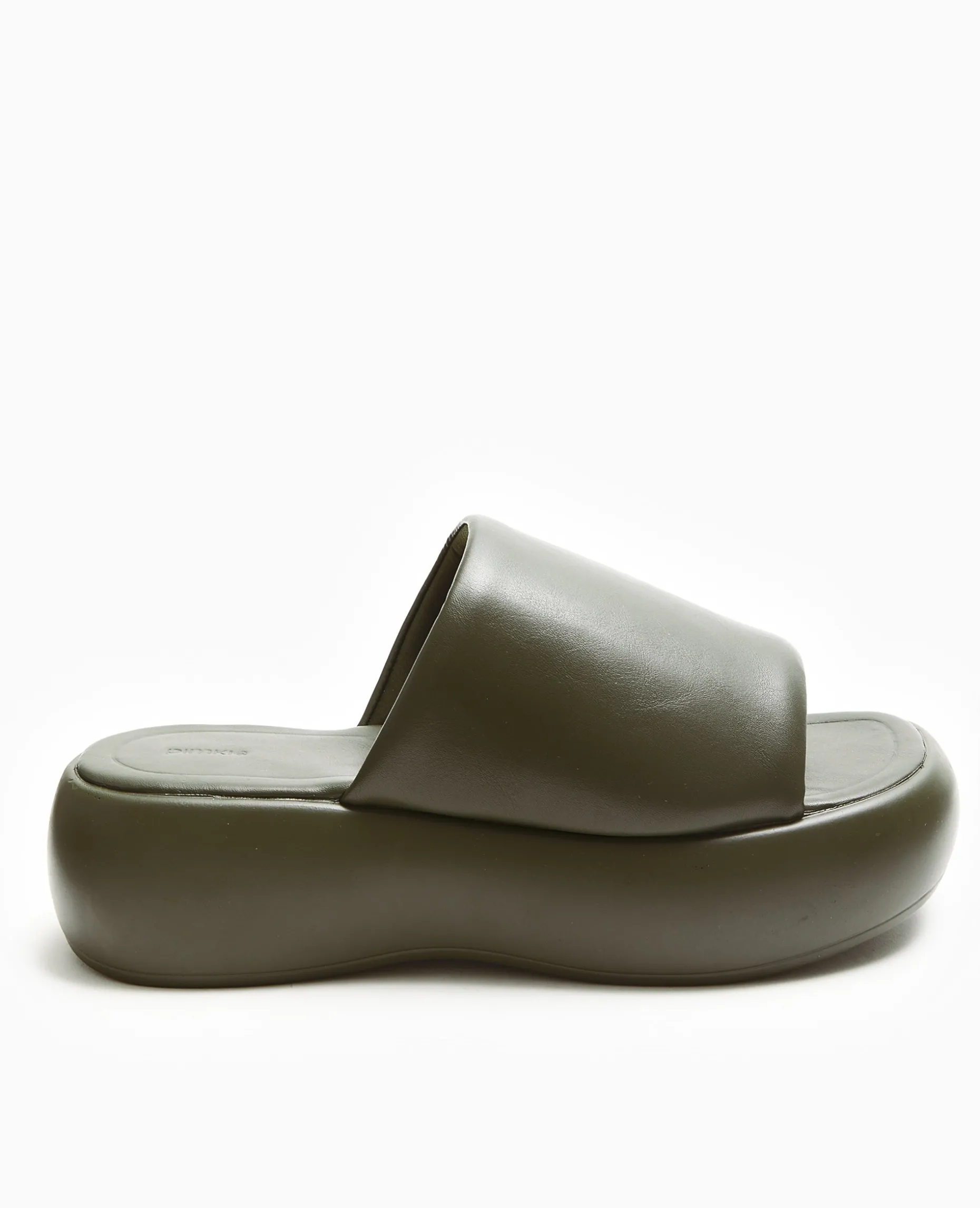 Mules Compensées - Vert Kaki