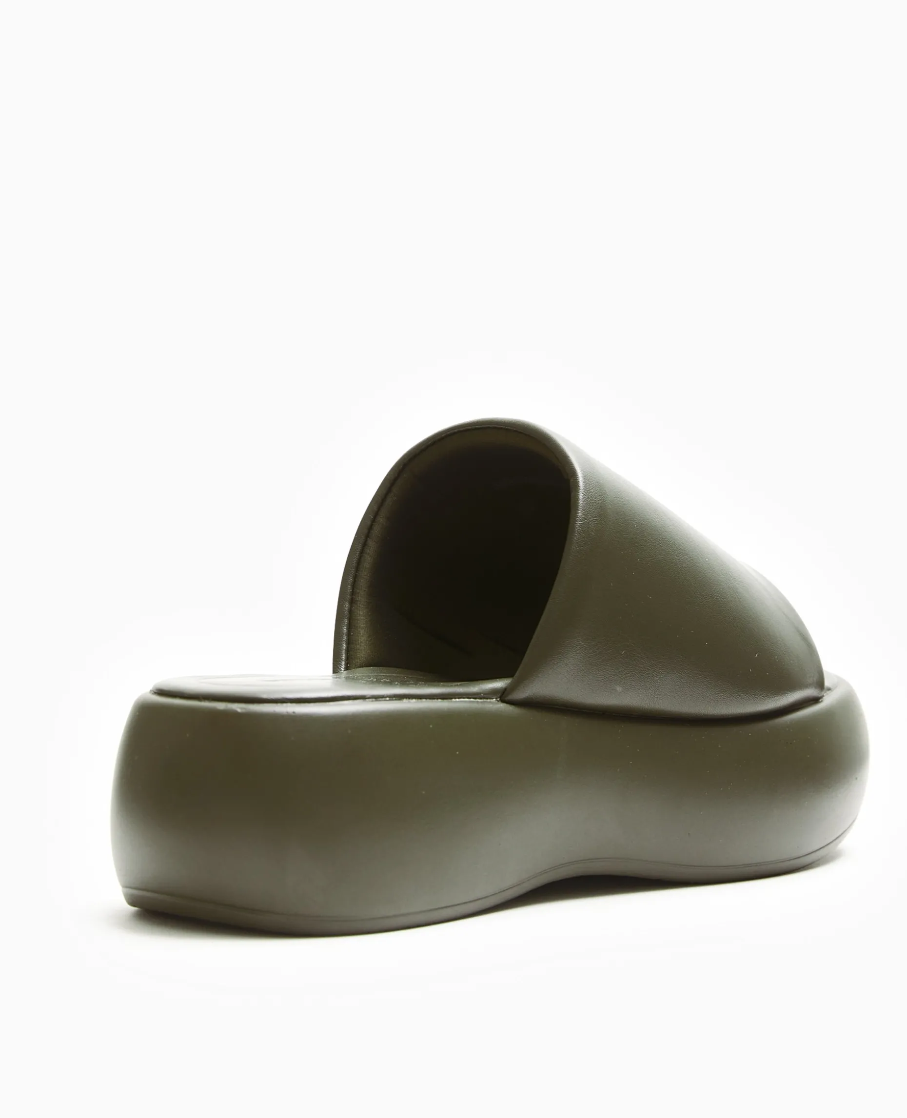 Mules Compensées - Vert Kaki