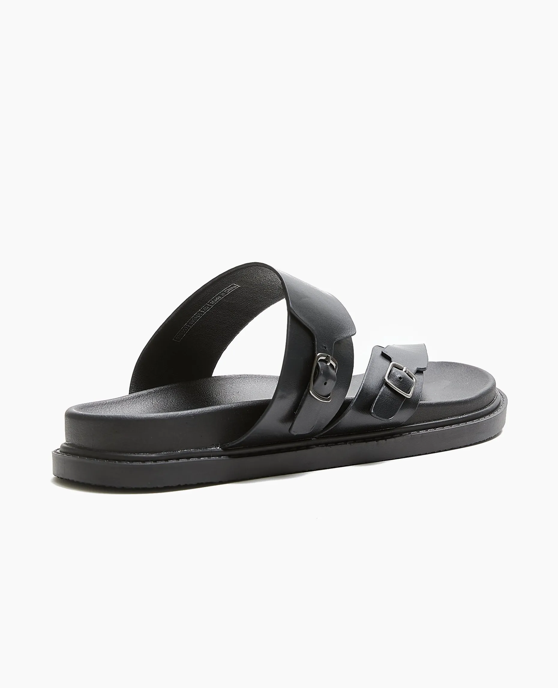 Mules Plates Avec Brides - Noir