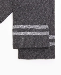 Paire De Chaussettes Avec Bandes Lurex - Gris Foncé