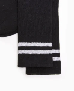 Paire De Chaussettes Avec Bandes Lurex - Noir