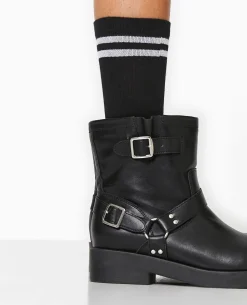 Paire De Chaussettes Avec Bandes Lurex - Noir