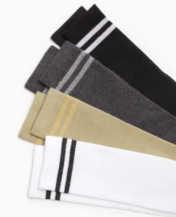 Paire De Chaussettes Avec Bandes Lurex - Noir