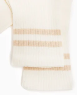 Paire De Chaussettes Avec Bandes - Blanc