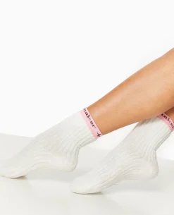 Paire De Chaussettes En Maille Bouclette - Blanc