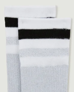 Paire De Chaussettes Hautes Avec Lurex - Gris Clair