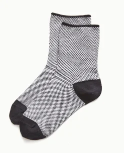 Paire De Chaussettes Mini-damiers - Noir