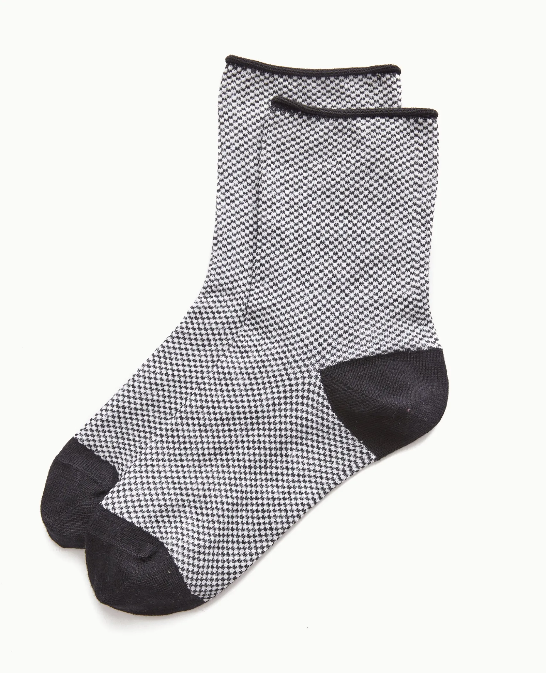 Paire De Chaussettes Mini-damiers - Noir