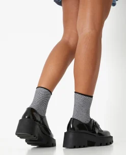 Paire De Chaussettes Mini-damiers - Noir