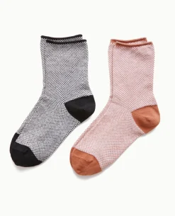 Paire De Chaussettes Mini-damiers - Noir