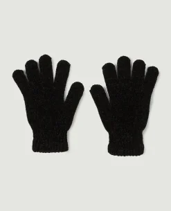 Paire De Gants Maille Chenille - Noir