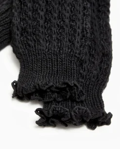 Paire De Guêtres En Maille Fantaisie - Noir