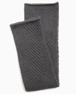 Paire De Guêtres En Maille Chevrons - Gris Foncé