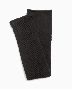 Paire De Guêtres En Maille Chevrons - Noir