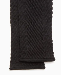 Paire De Guêtres En Maille Chevrons - Noir