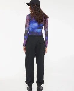 Pantalon Cargo Taille Et Bas élastiqués - Noir