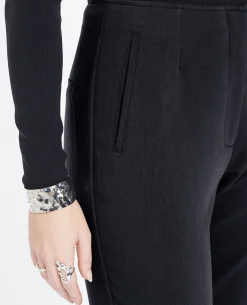 Pantalon Cigarette Taille Haute - Gris Foncé