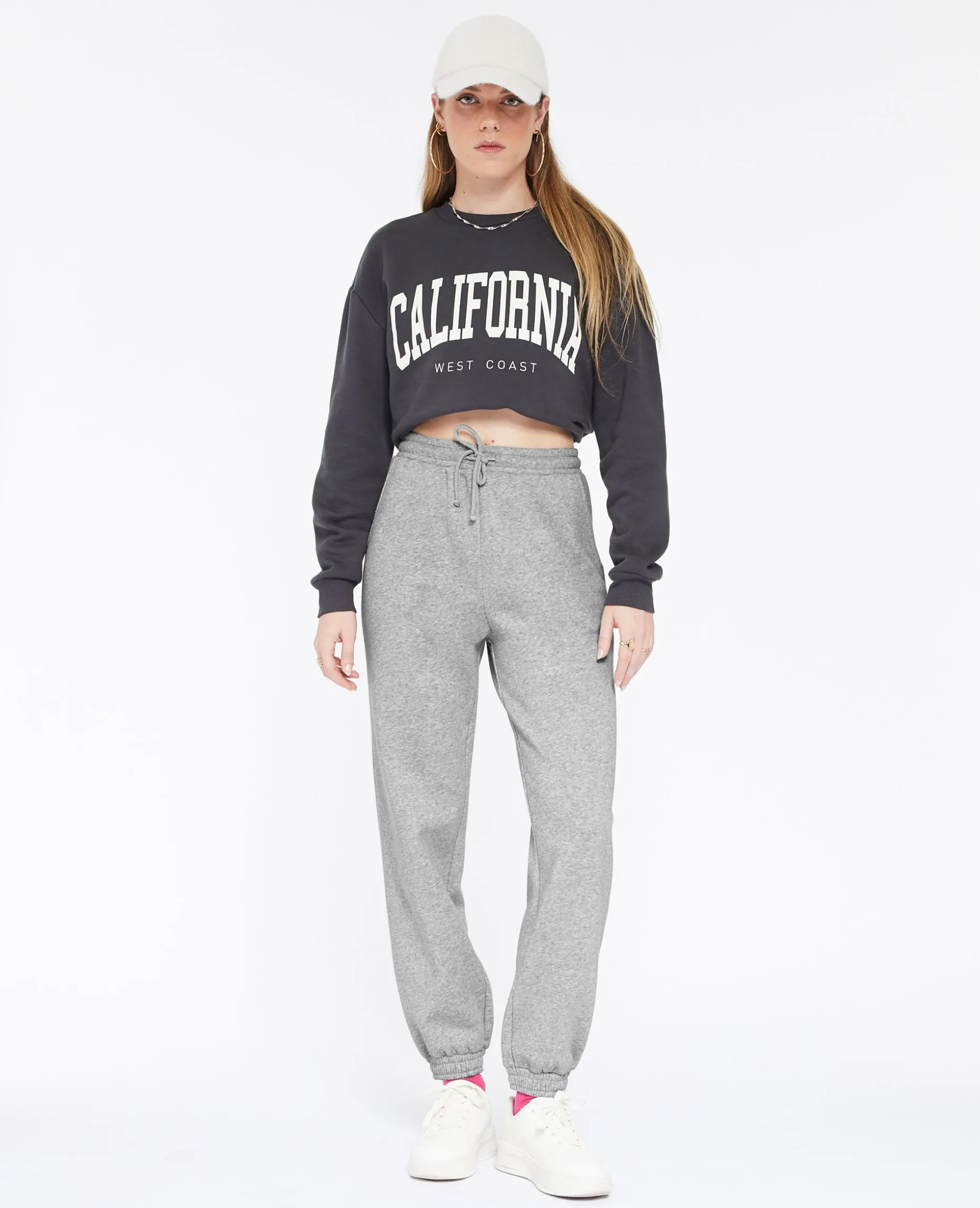 Pantalon De Jogging En Molleton - Gris Chiné