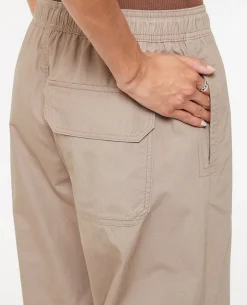 Pantalon Parachute Ceinture élastiquée - Taupe