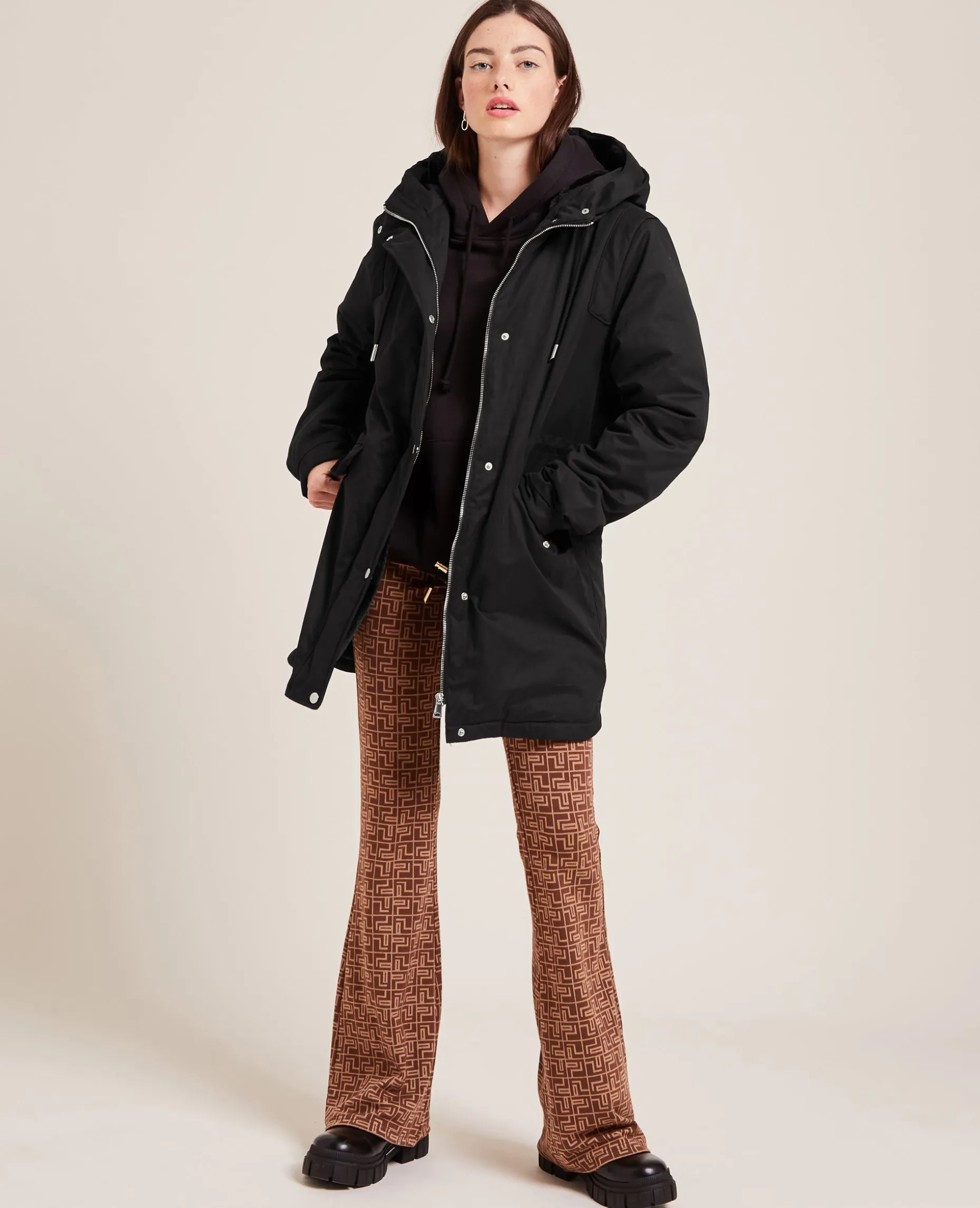 Parka Avec Doublure Fourrure - Noir