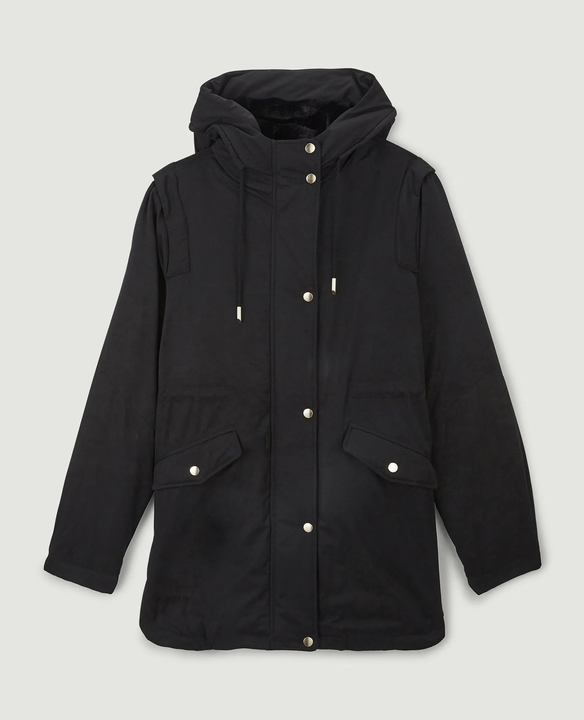 Parka Avec Doublure Fourrure - Noir