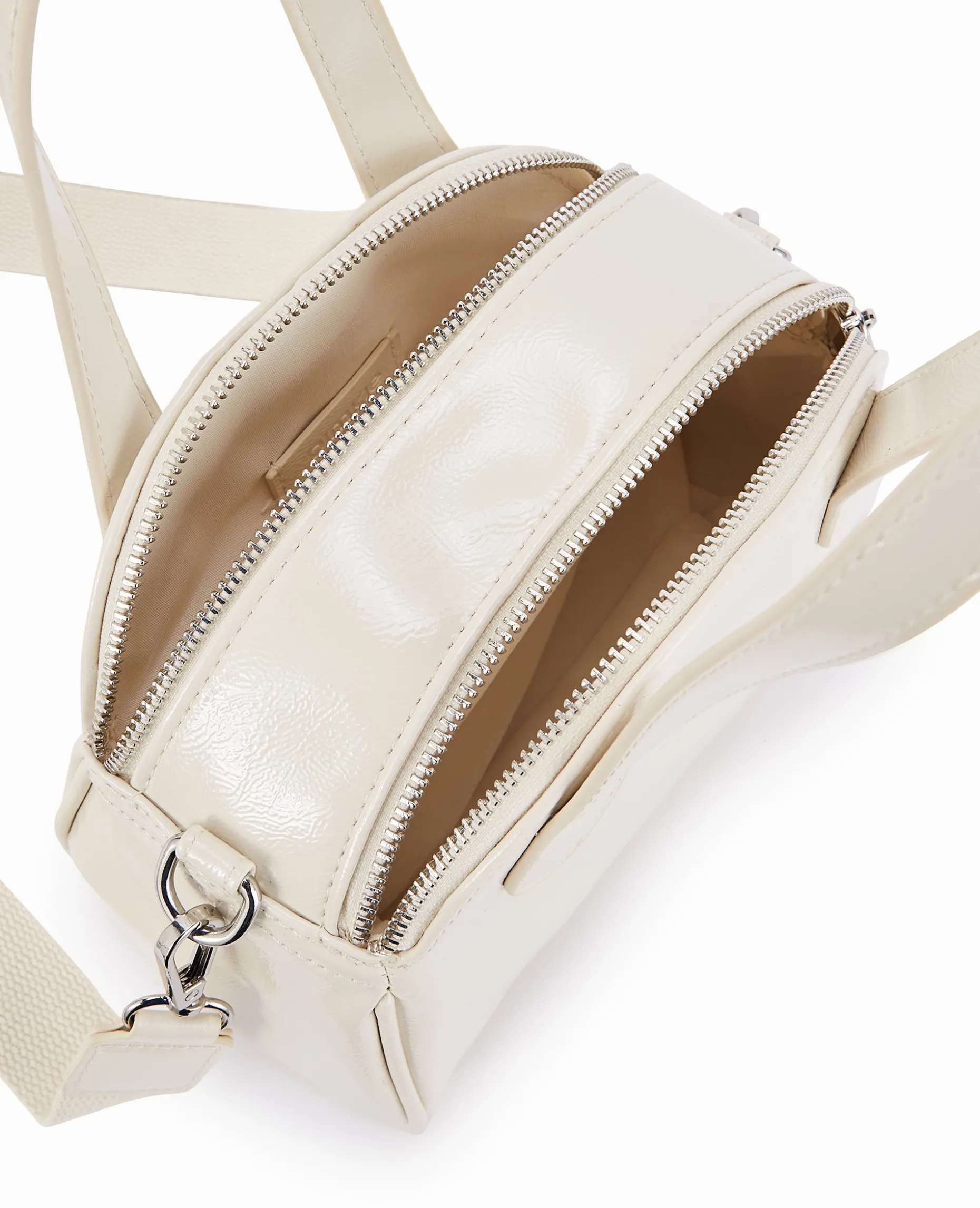 Petit Sac Bowling Boxy En Vinyle - Blanc