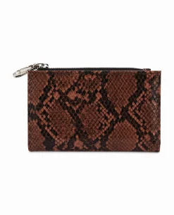 Porte-monnaie Effet Serpent - Gris Foncé