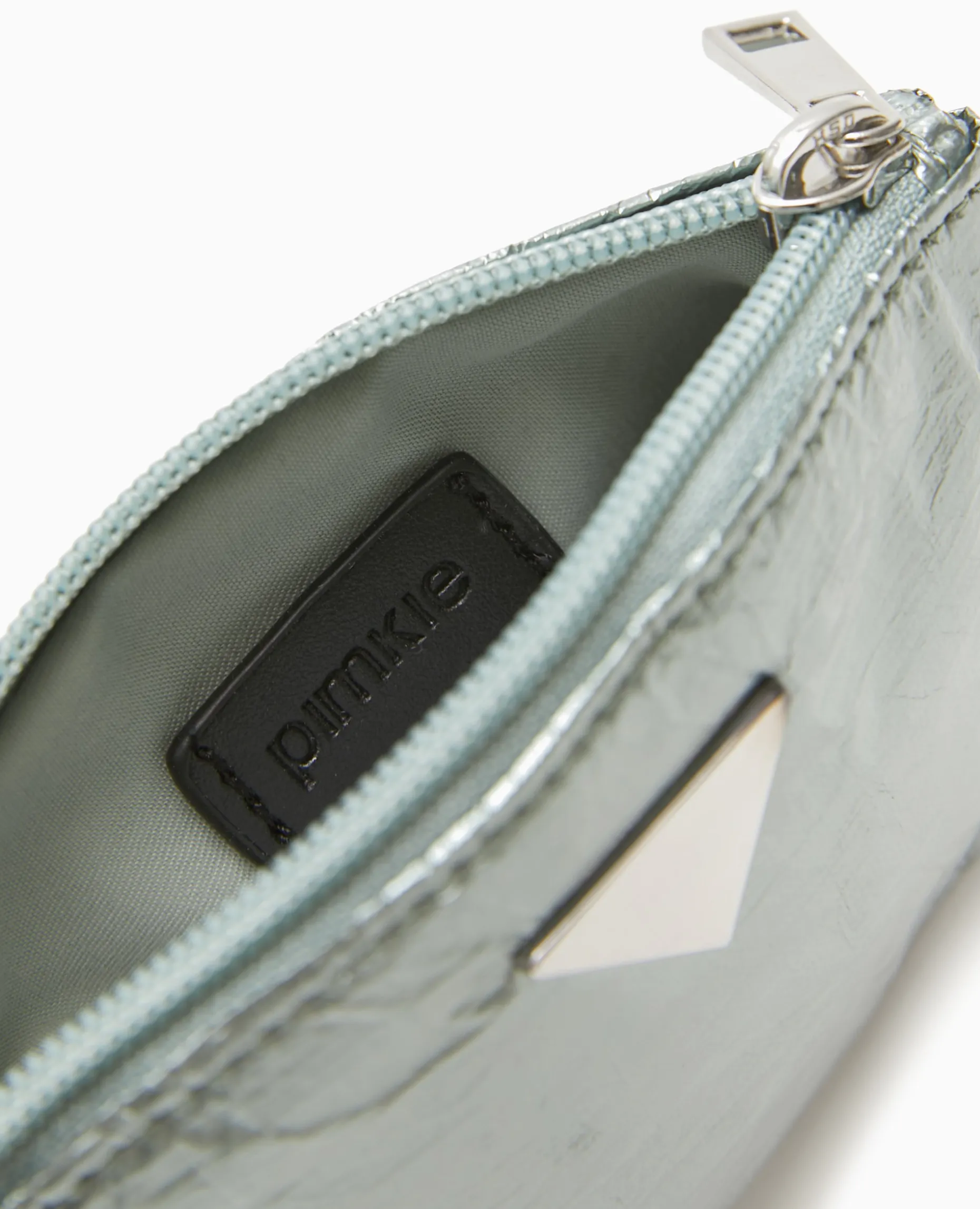 Porte-monnaie En Tissu Métallisé - Vert Clair