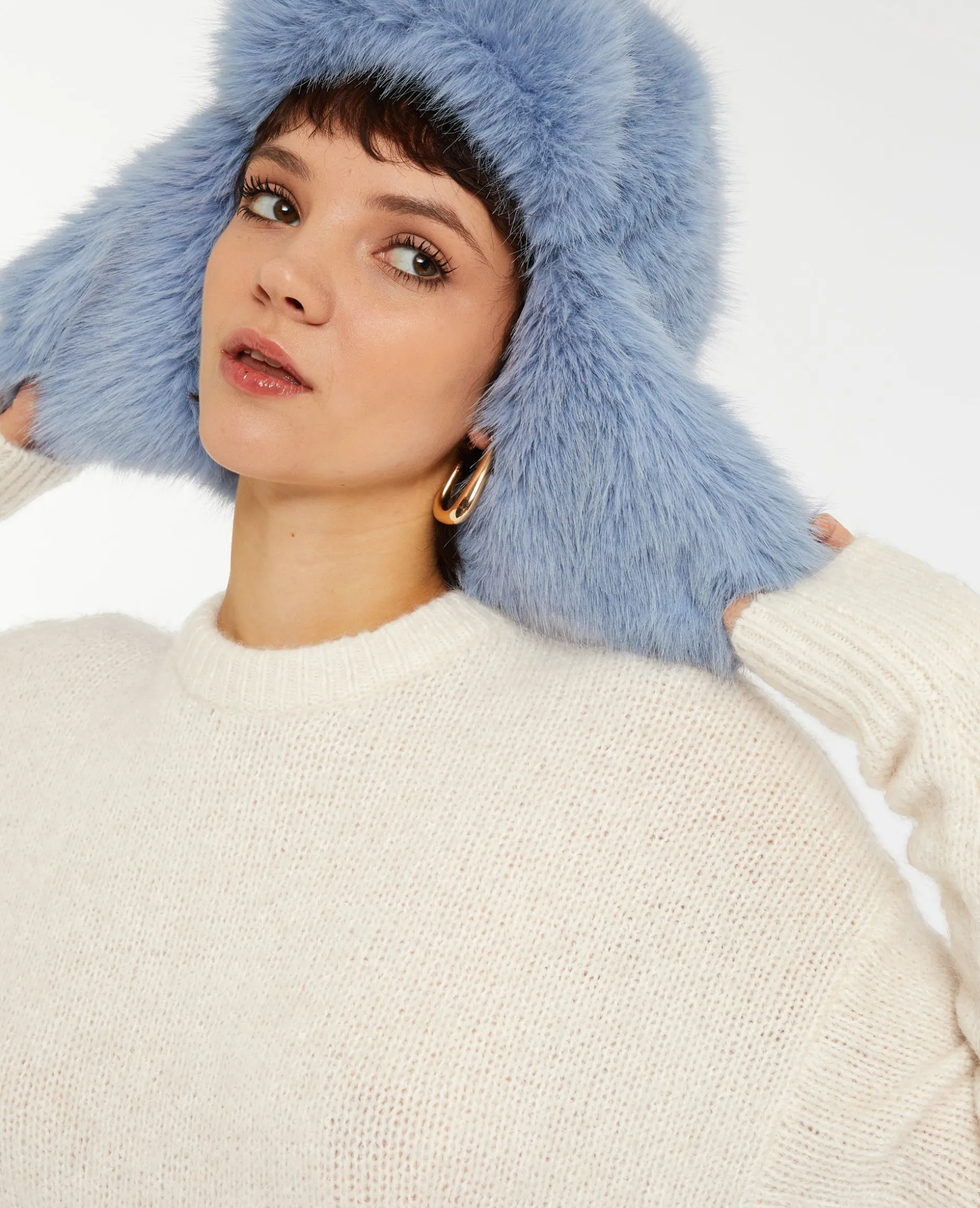 Pull Col Rond - Beige