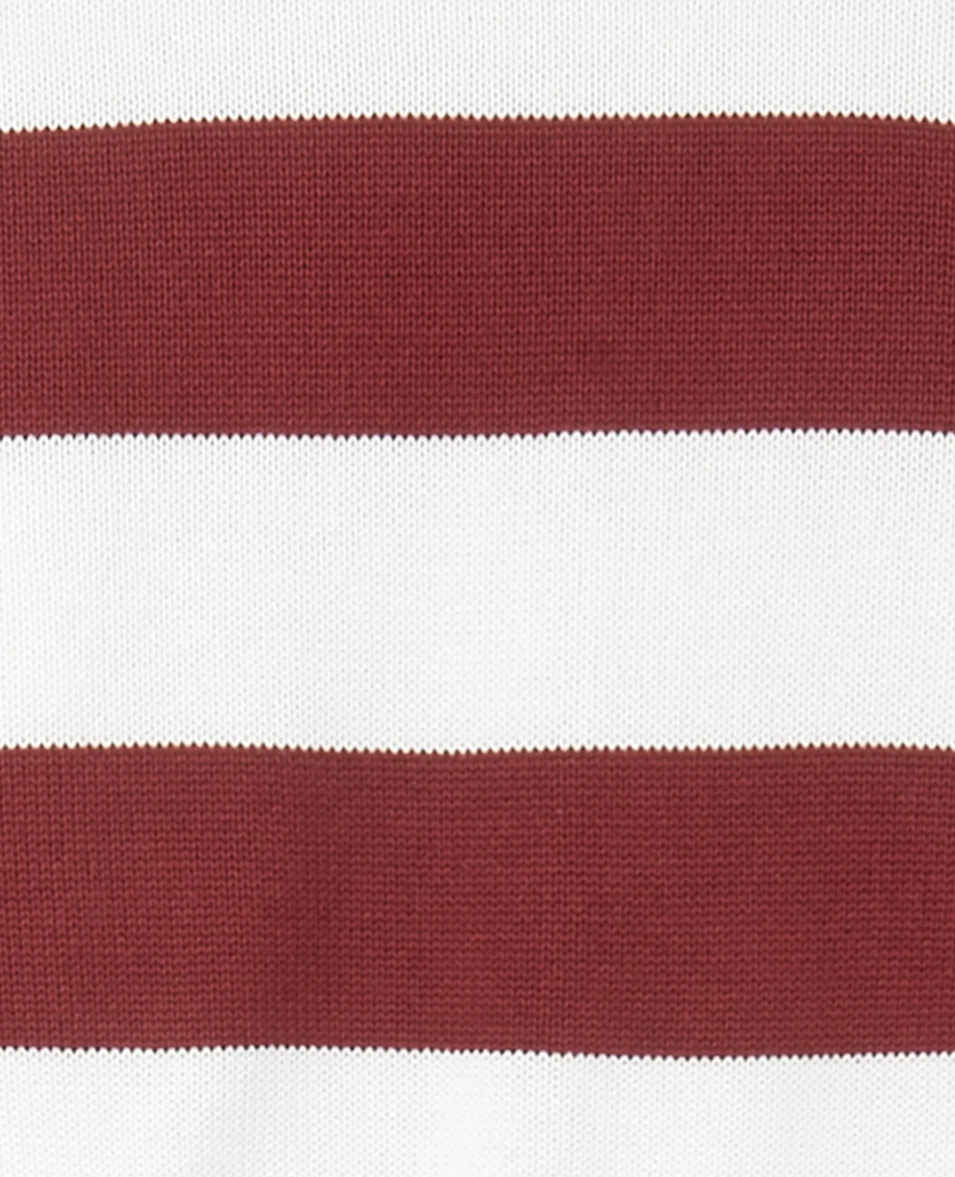 Pull Col Rond En Maille Rayée - Bordeaux