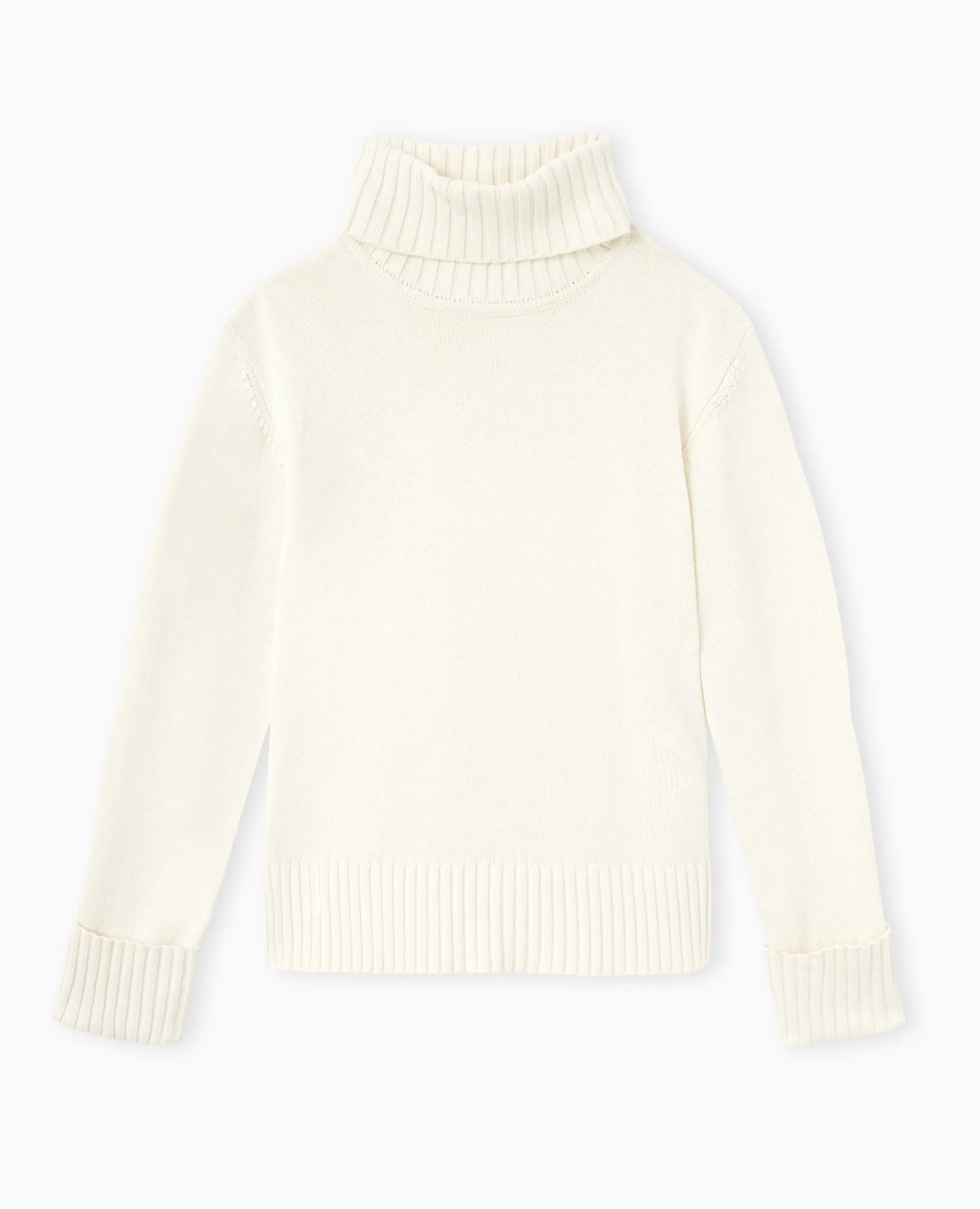 Pull Col Roulé - Blanc