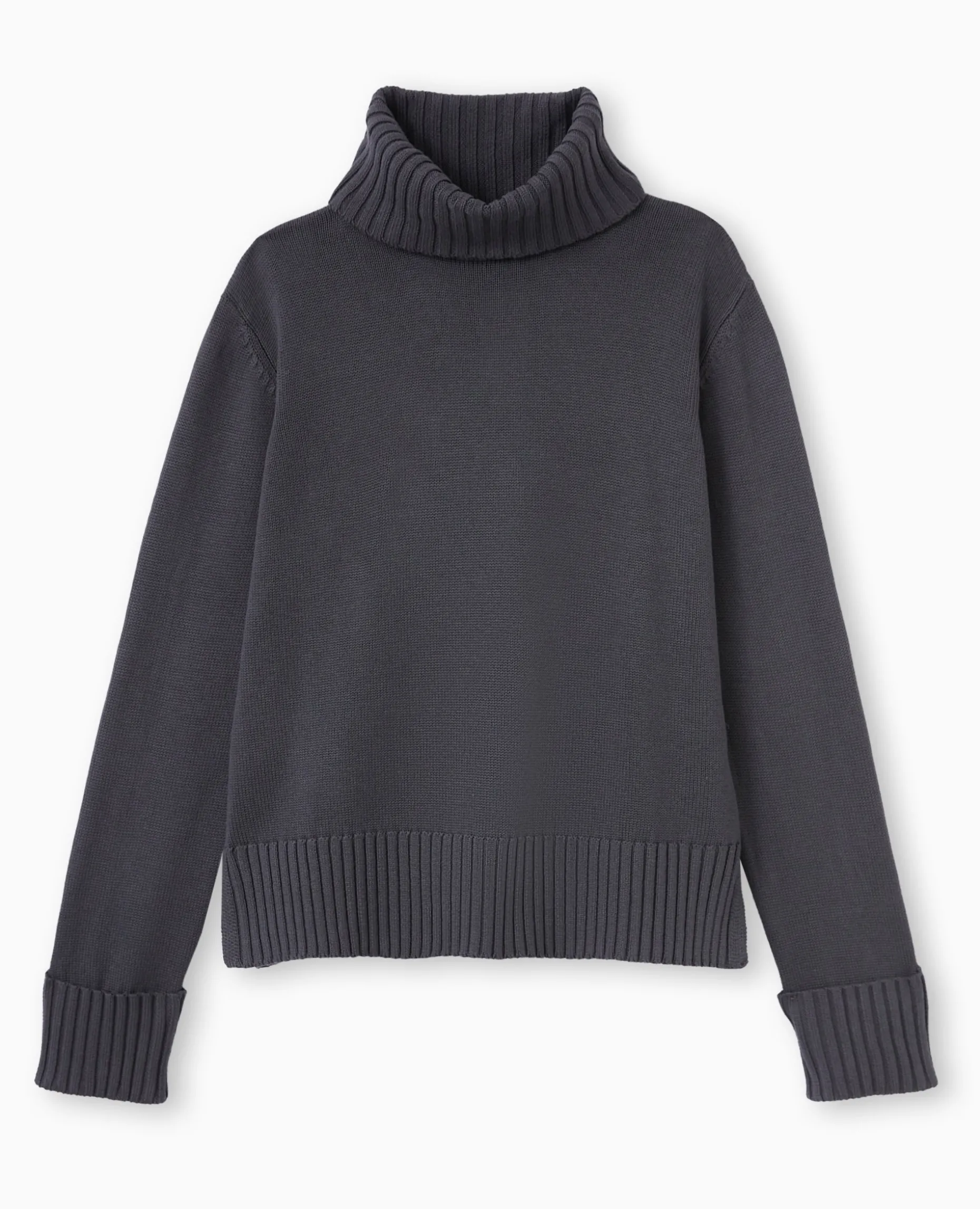 Pull Col Roulé - Gris Chiné