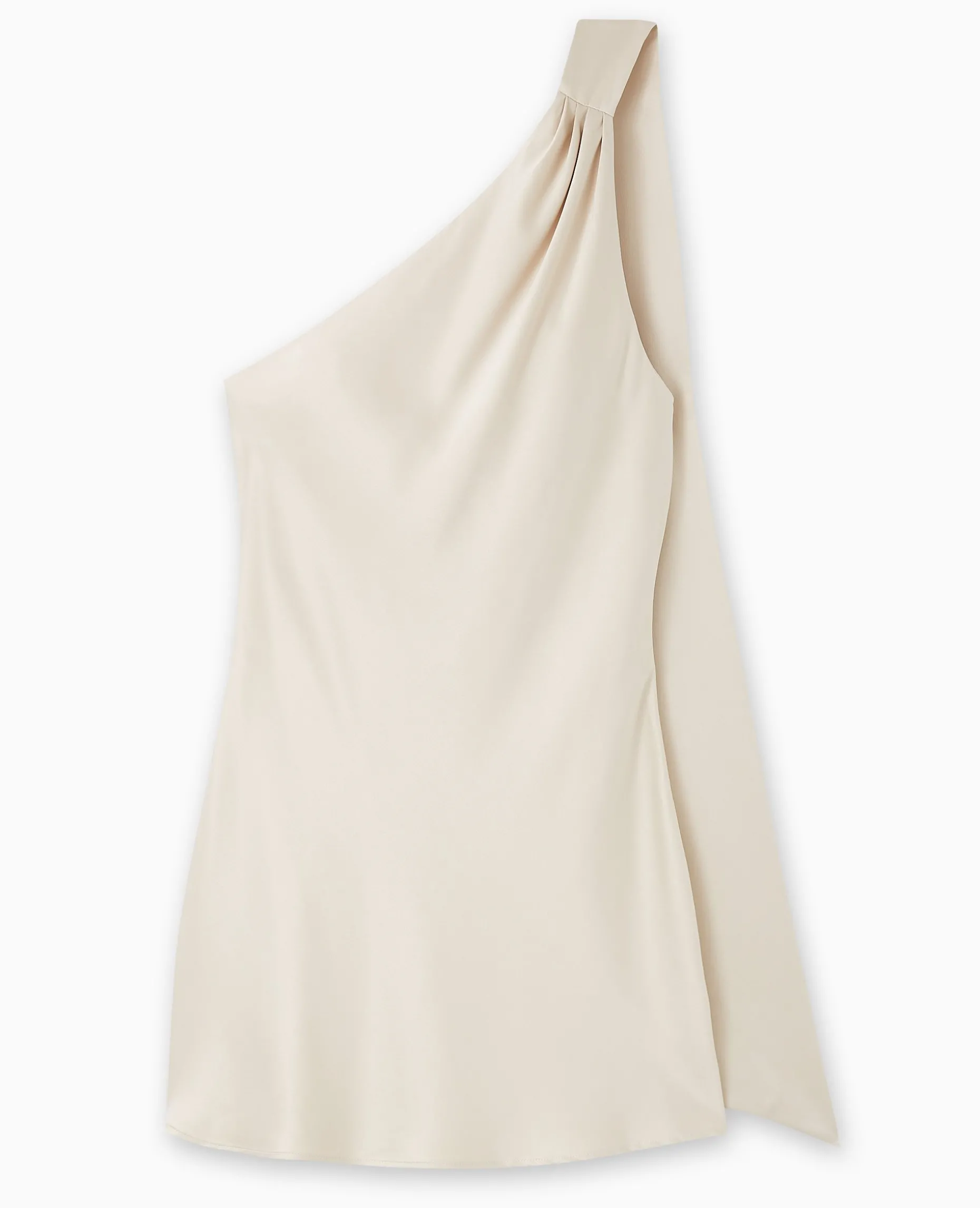 Robe Asymétrique Avec Bretelle Foulard - Blanc