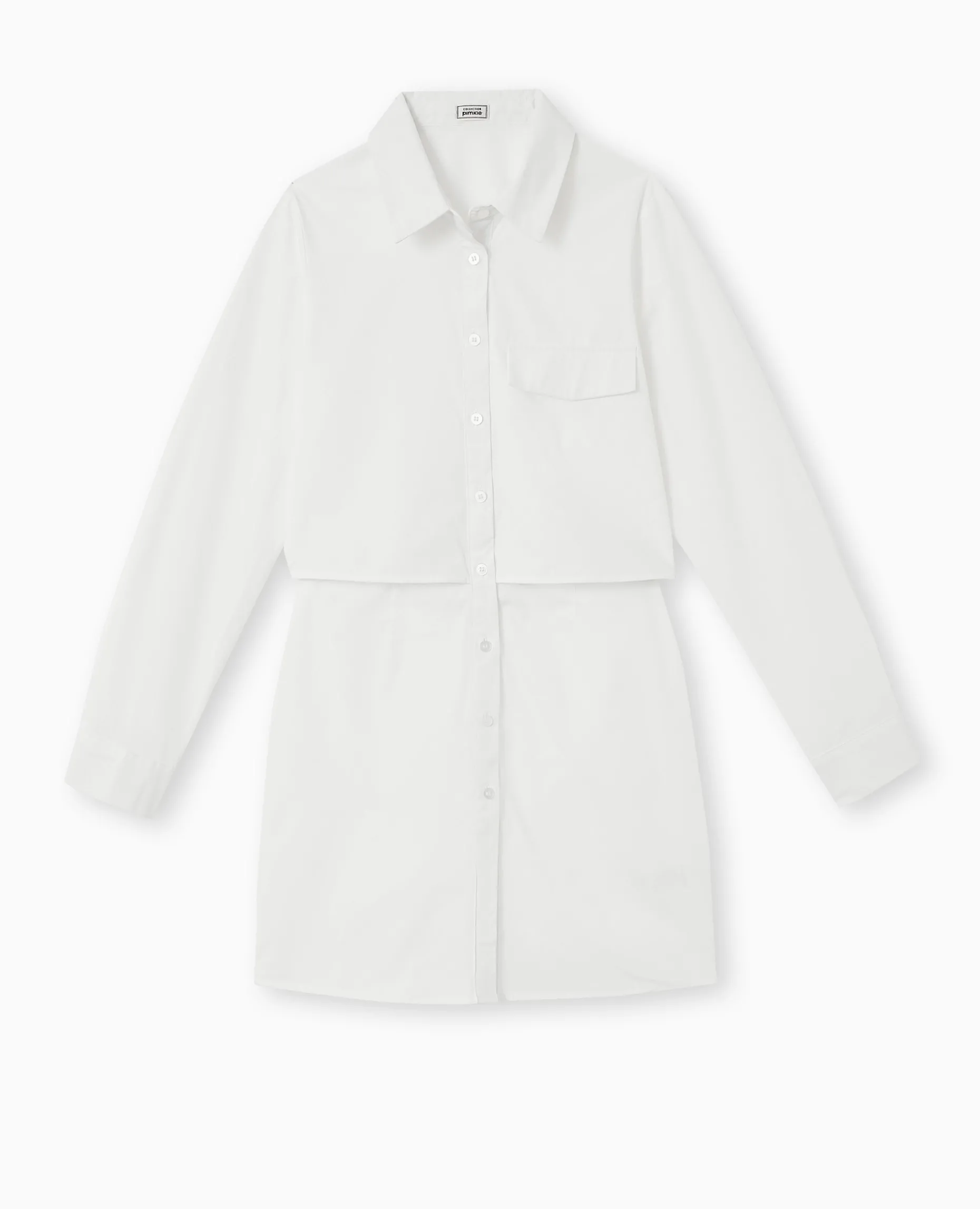 Robe Chemise Avec Cut Out - Blanc