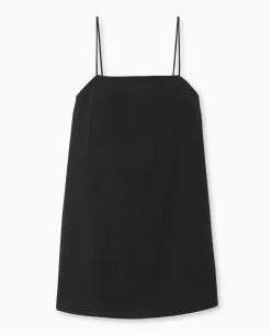 Robe Courte Avec Bretelles à Nouer - Noir