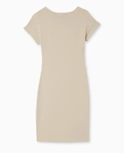 Robe Courte Avec Dos Ouvert - Beige