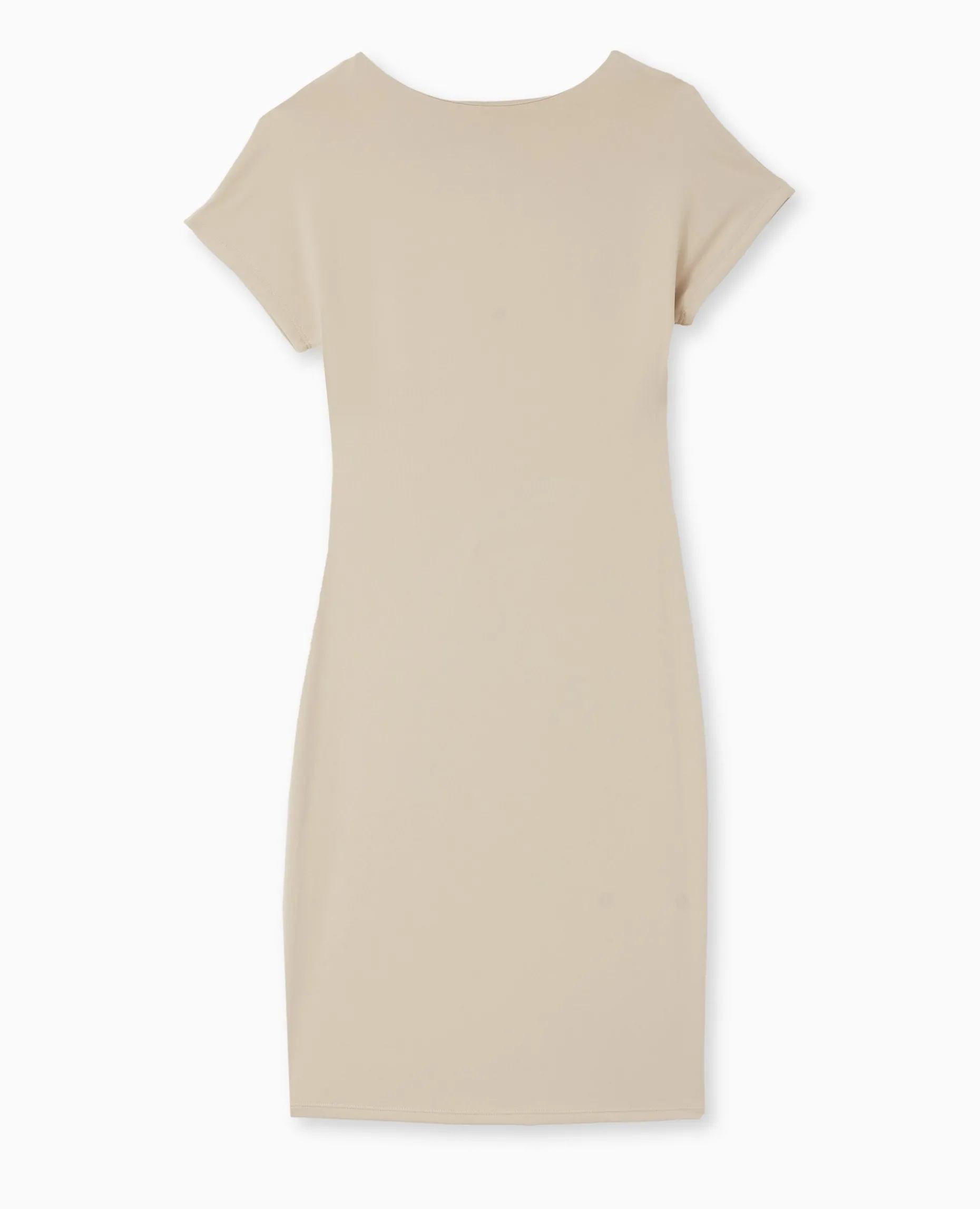 Robe Courte Avec Dos Ouvert - Beige