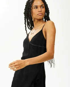 Robe Courte Porte-feuille Avec Volants - Noir