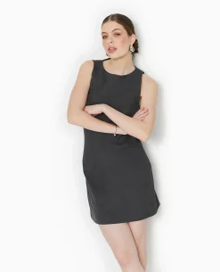 Robe Courte Sans Manches - Gris Foncé