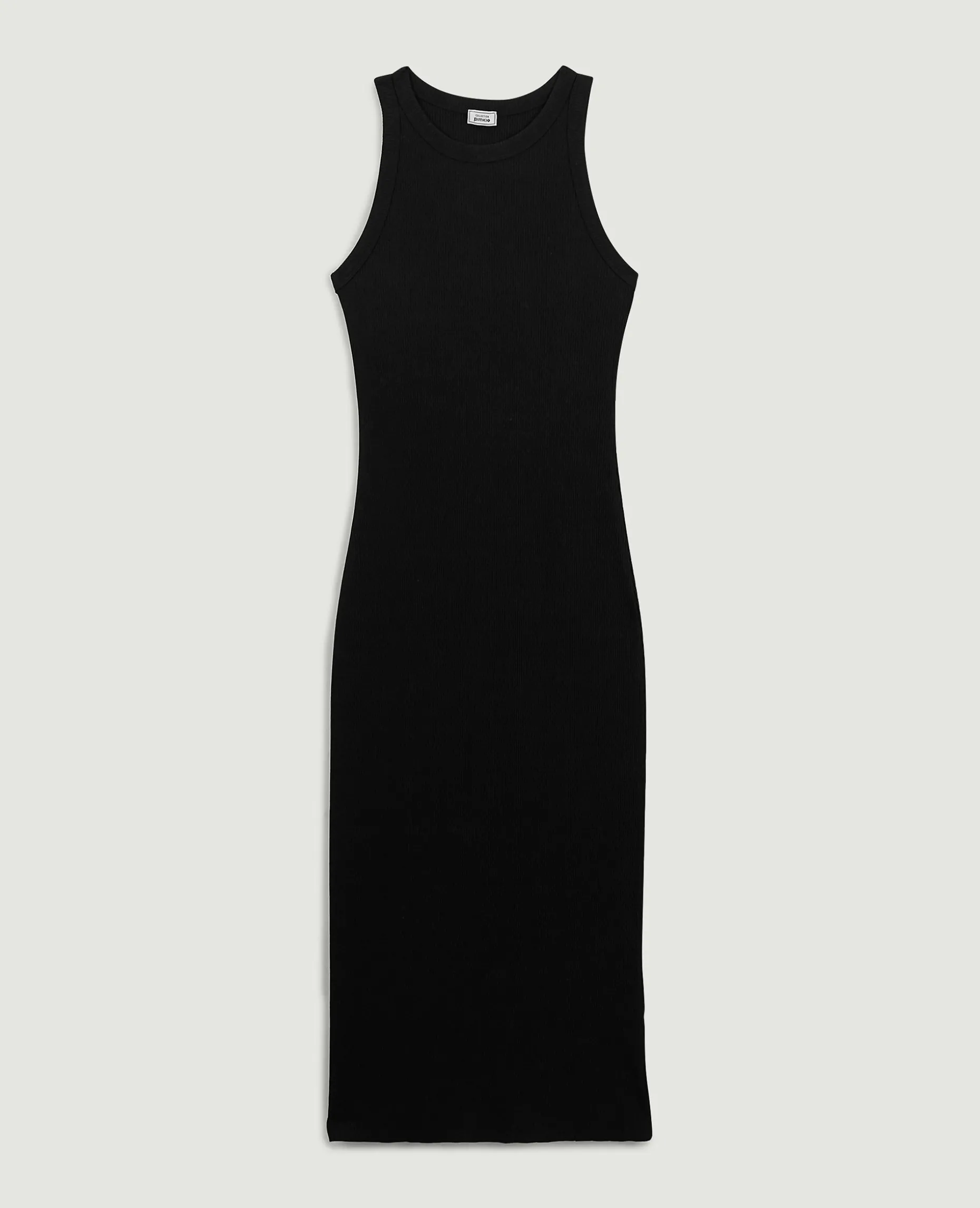 Robe Débardeur Maille Côtelée - Noir