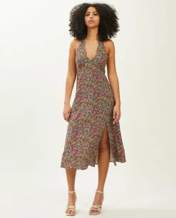 Robe Midi Dos-nu - Vert Kaki