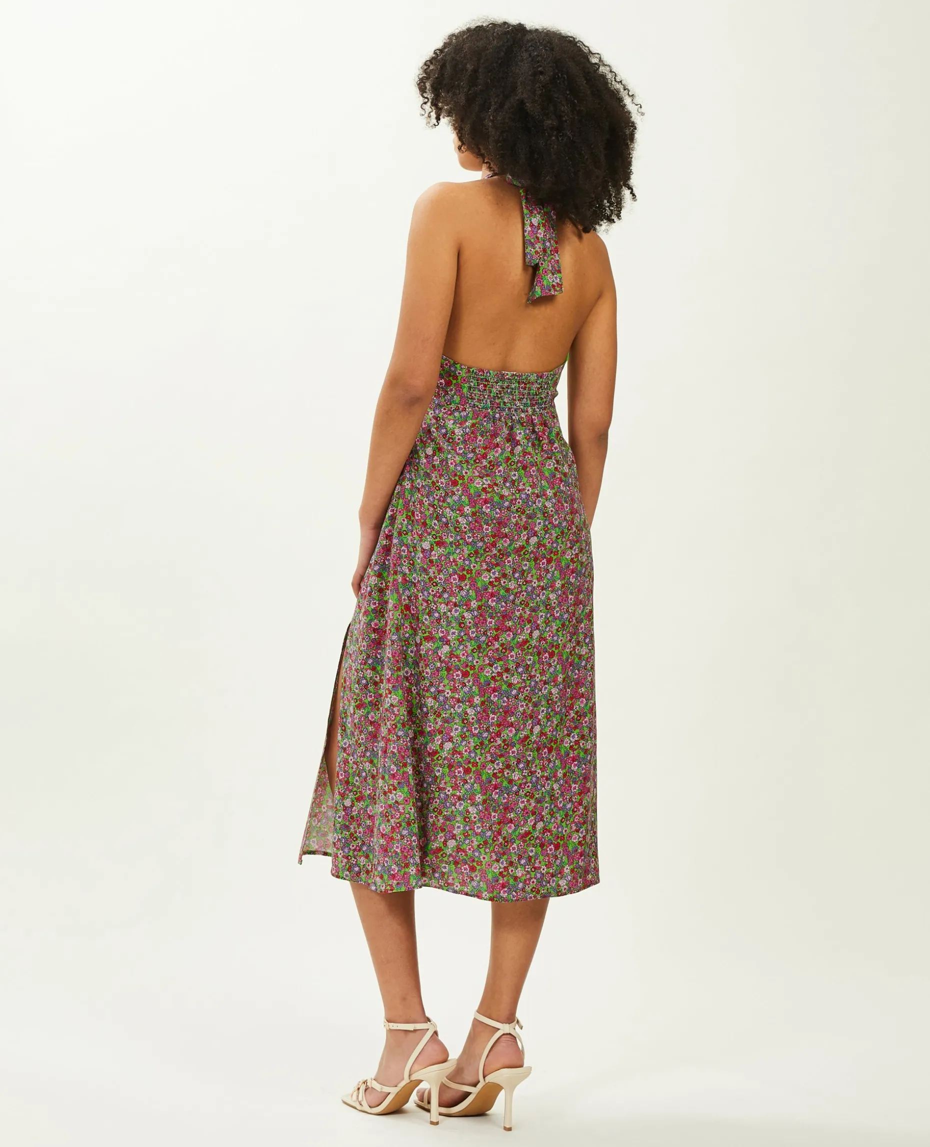Robe Midi Dos-nu - Vert Kaki