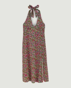 Robe Midi Dos-nu - Vert Kaki