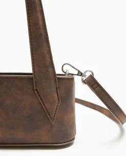 Sac Baguette Avec Grandes Poignées - Marron